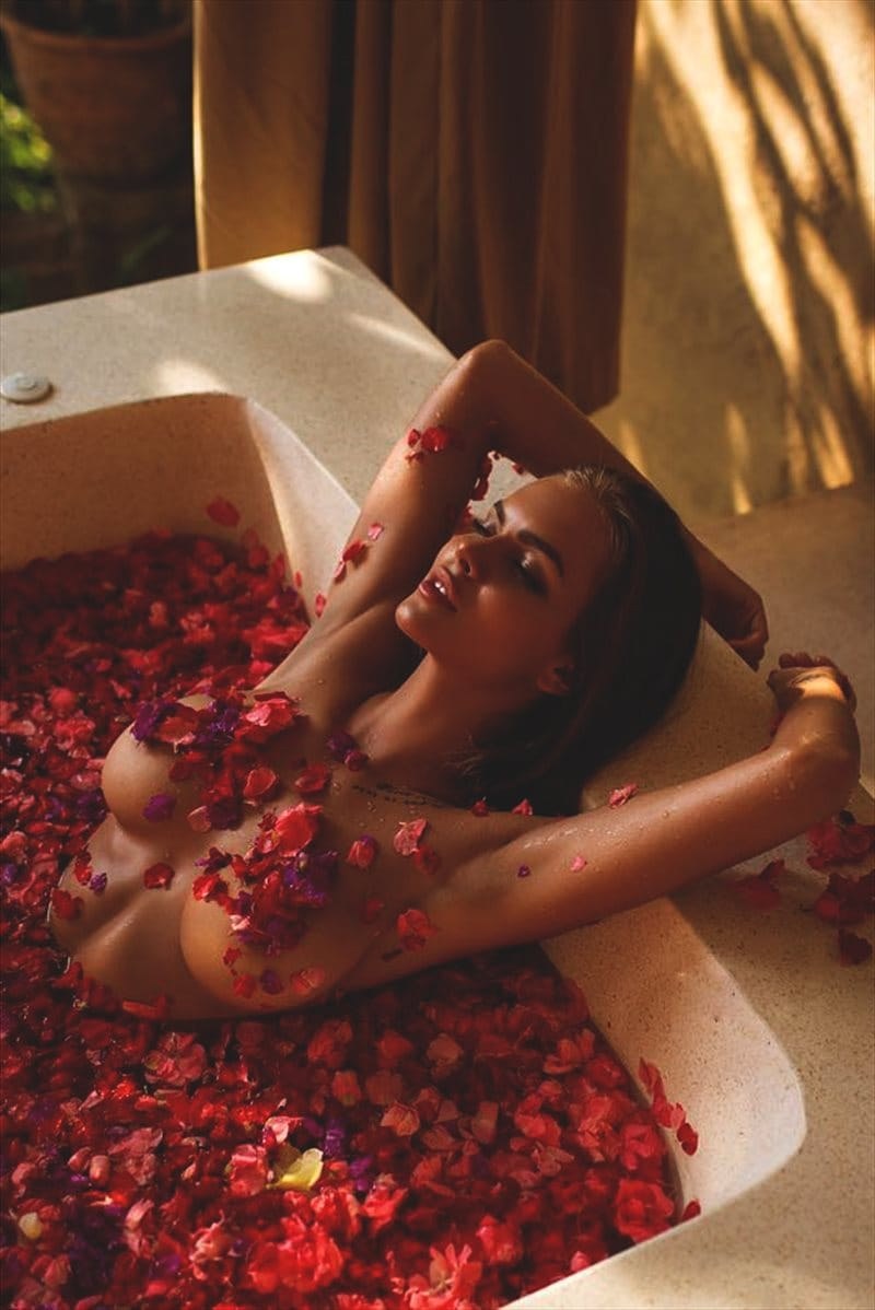 Erotic photos with milk