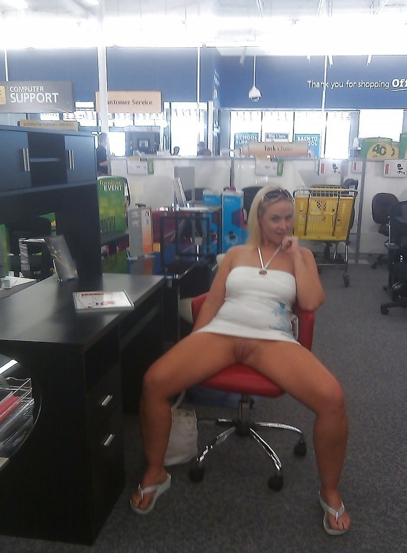 Naked women in the office of private