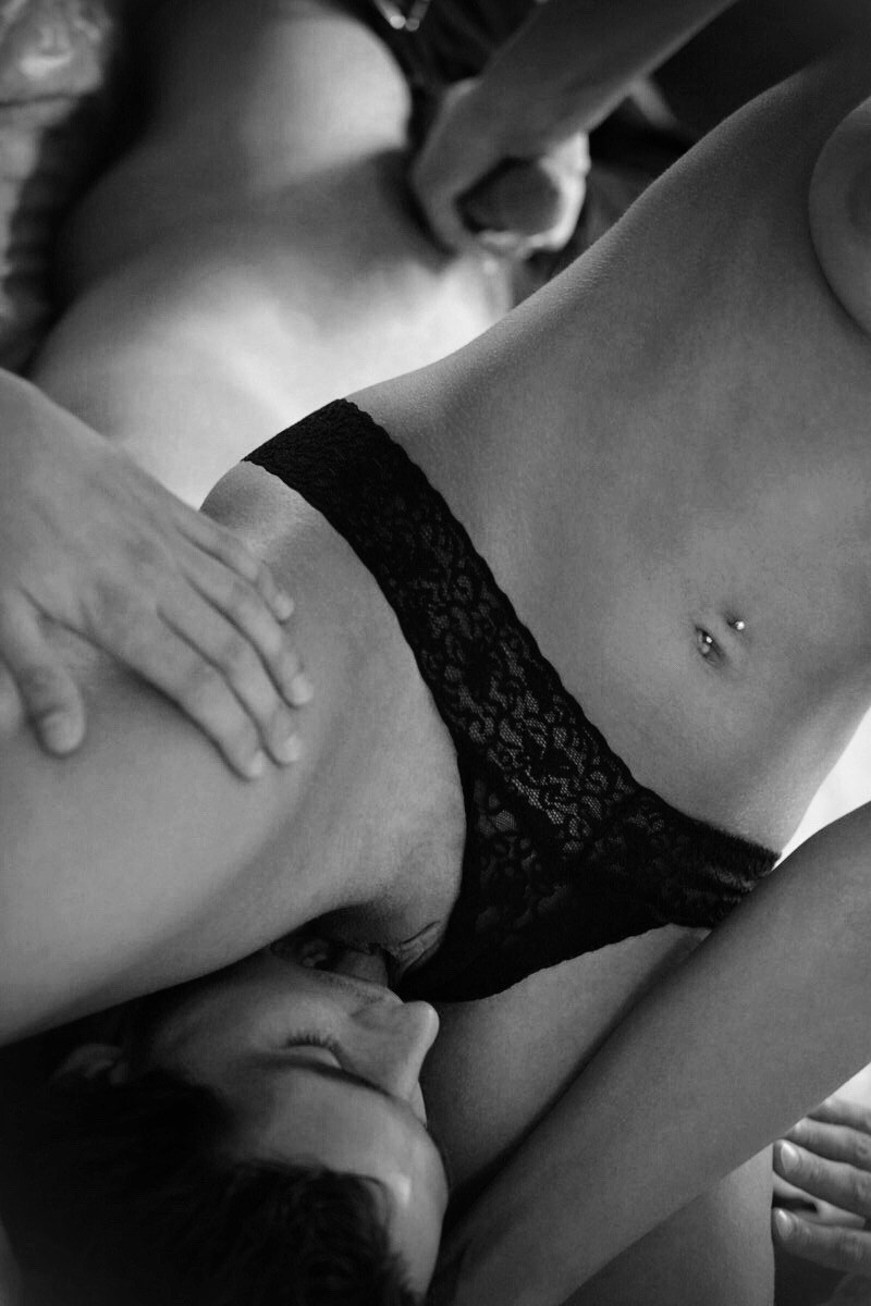 Girls pushing panties pushing