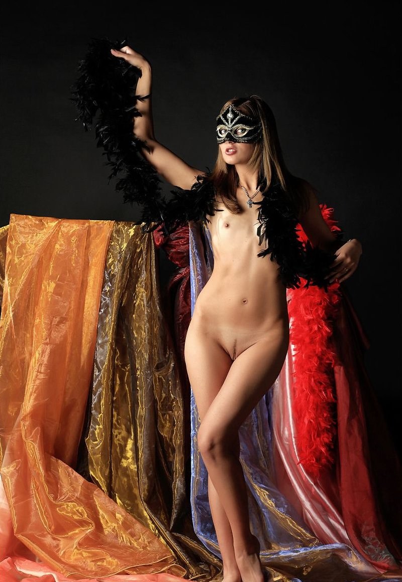 Orgy in carnival masks