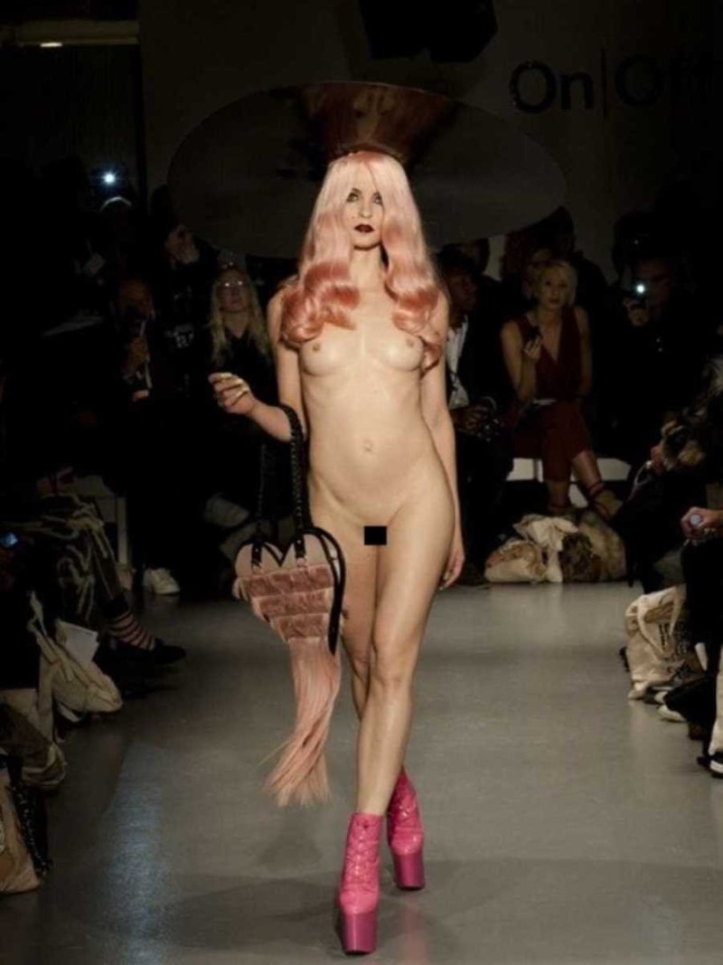 Naked women defile