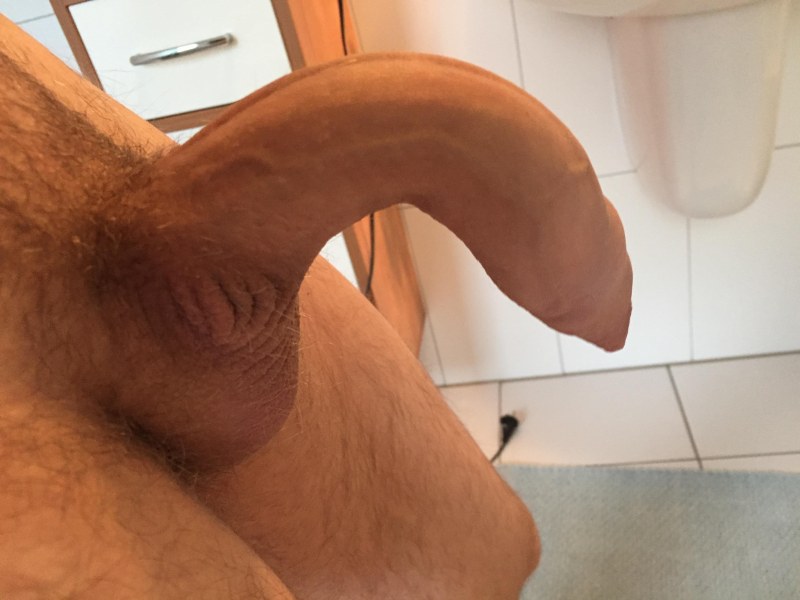 A large curved penis