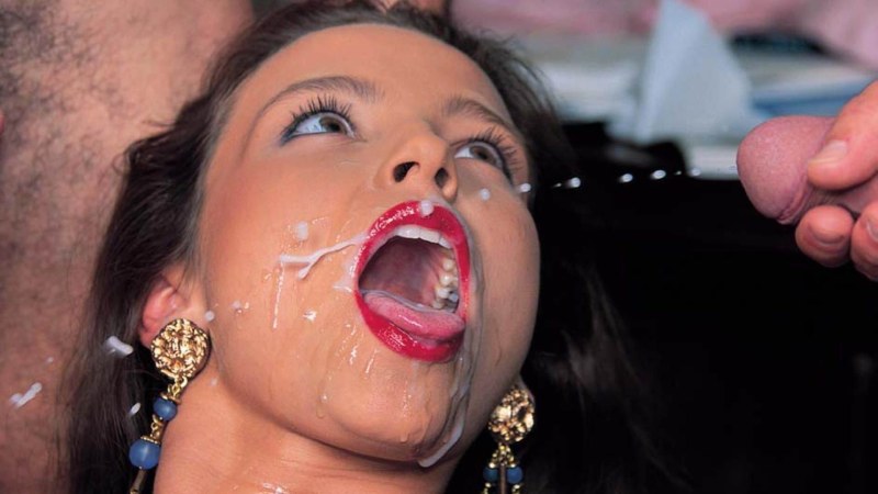 Beautiful girls cum on the face