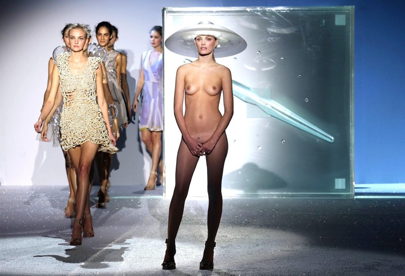 Fashion show is completely naked