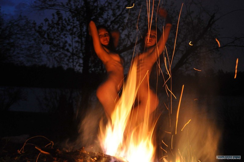 Nude photo shoot in the style of Ivan Kupala