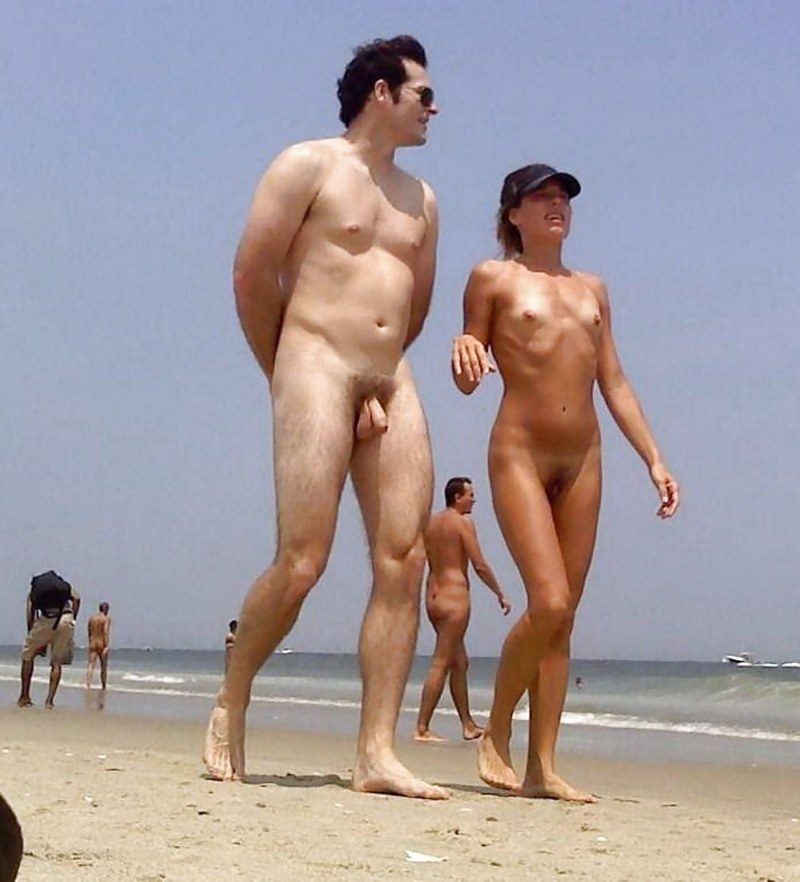 Naked couples on the beach