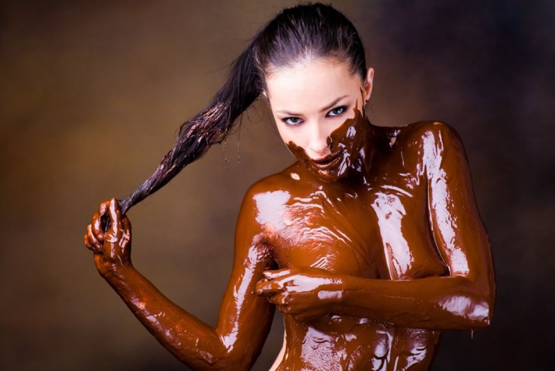 Girl in chocolate