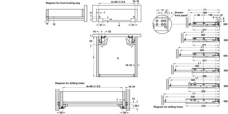 Hidden installation guides Pulse installation scheme