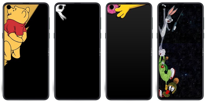 Wallpaper under the neckline