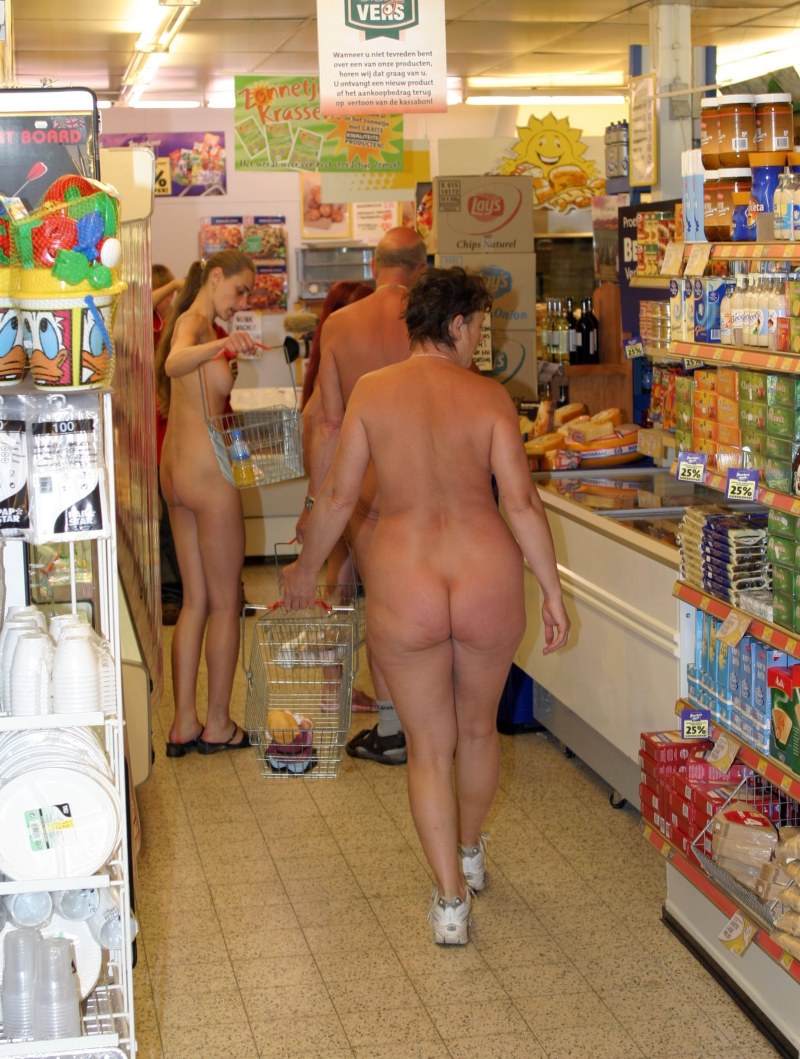 Girls naked in the store