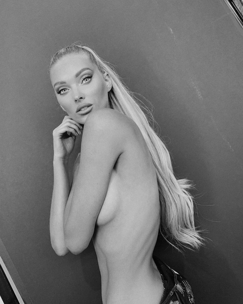 Elsa Hosk litter her lush vegetation in the intimate zone