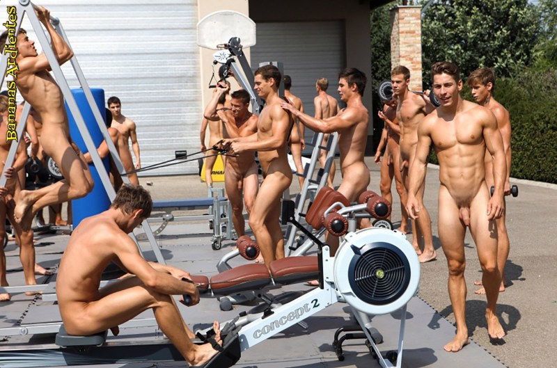 Photoshoot of naked men