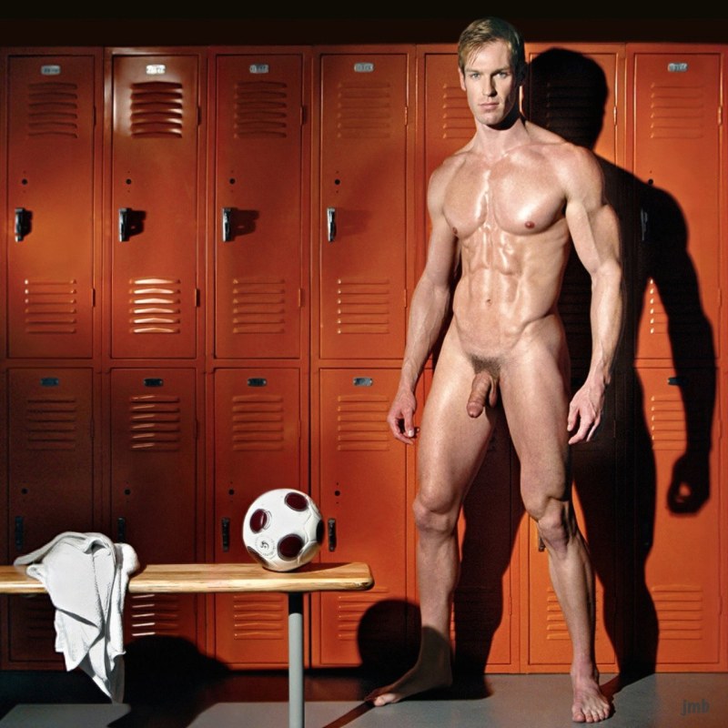 Naked men in the gym
