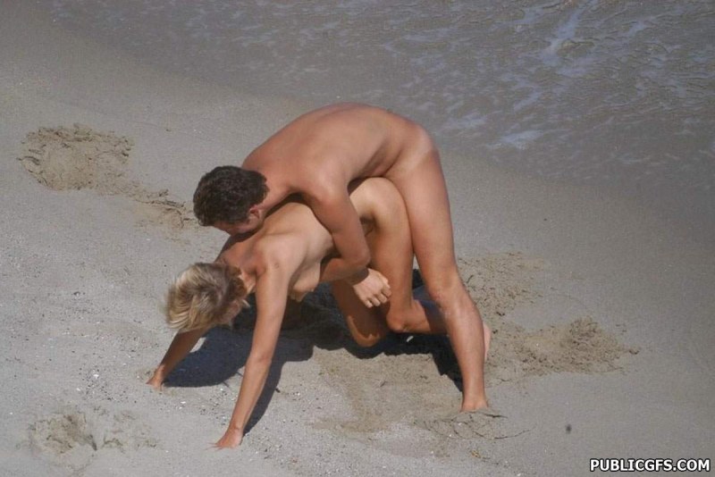 Private masturbation on the beach