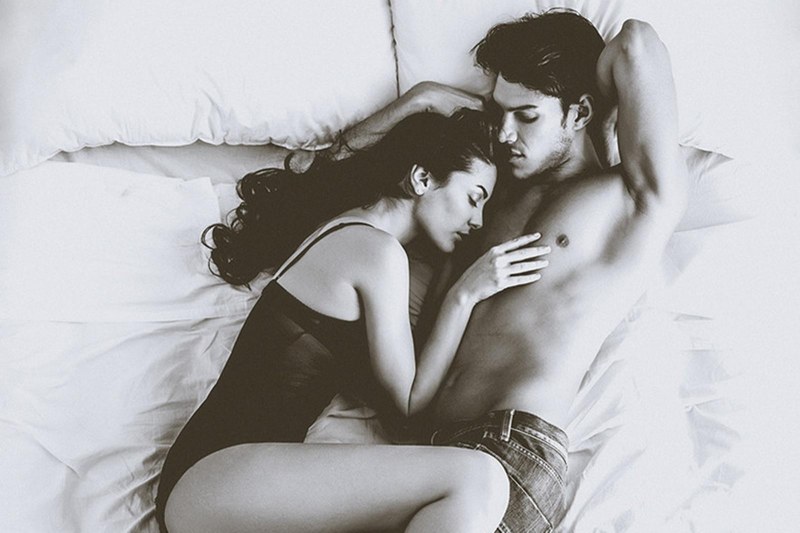 Man and woman in bed