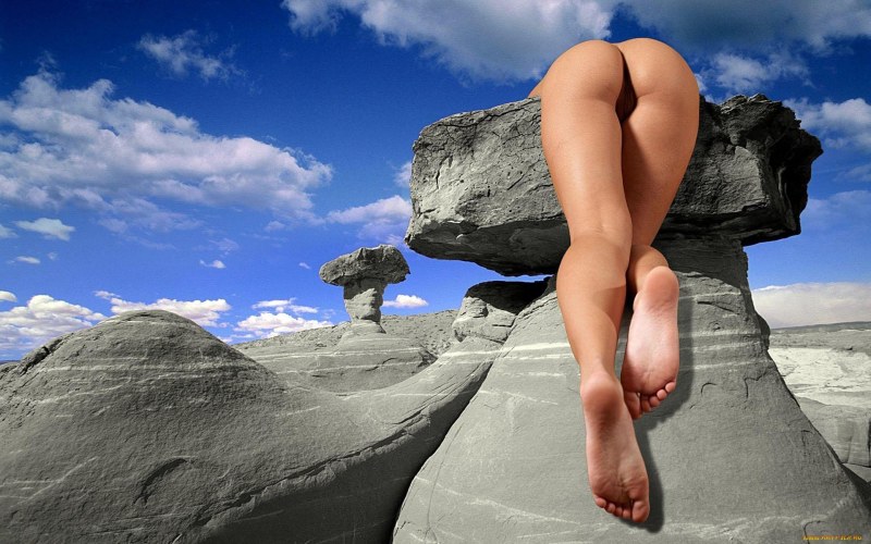 Beautiful naked female legs