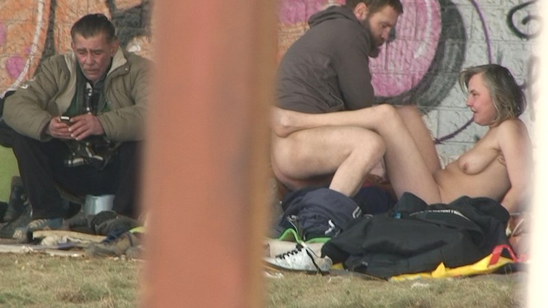 Fucked a bum on the street