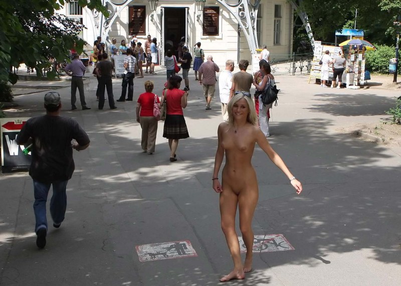 Undressed on the street on the street