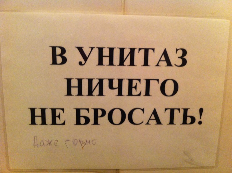 Funny toilet instructions