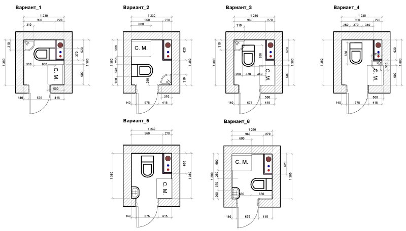 The minimum sizes of the sink for the bathroom