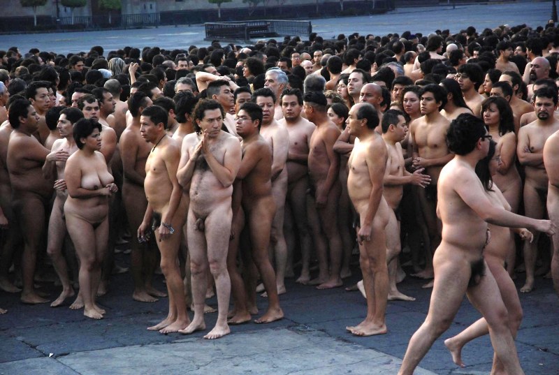Group photo shoot in the style of nude