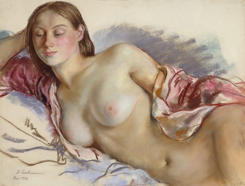 Zinaida Serebryakova sleeping model