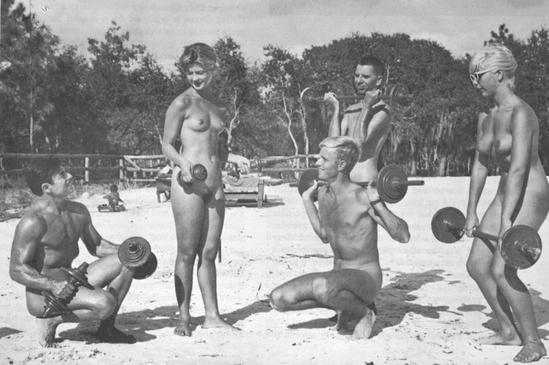 Germans on the beach nude retro