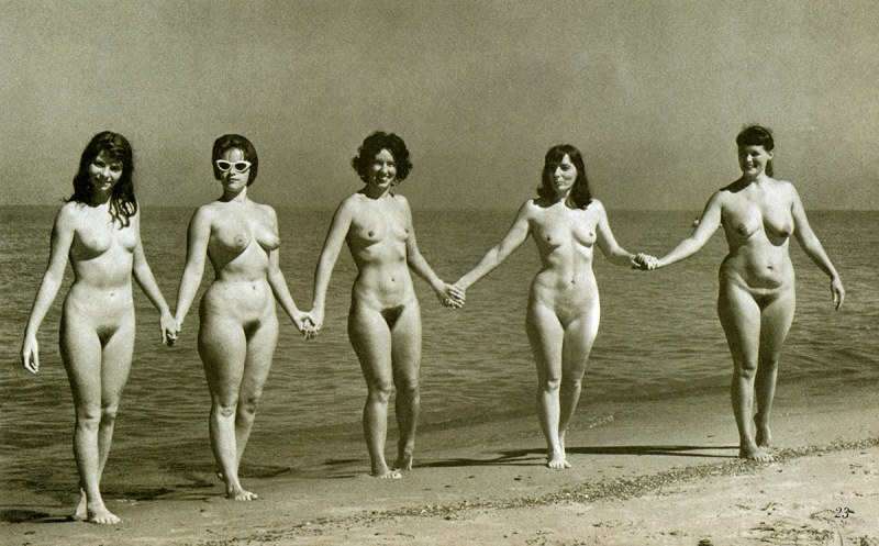 Beautiful naked nudists retro