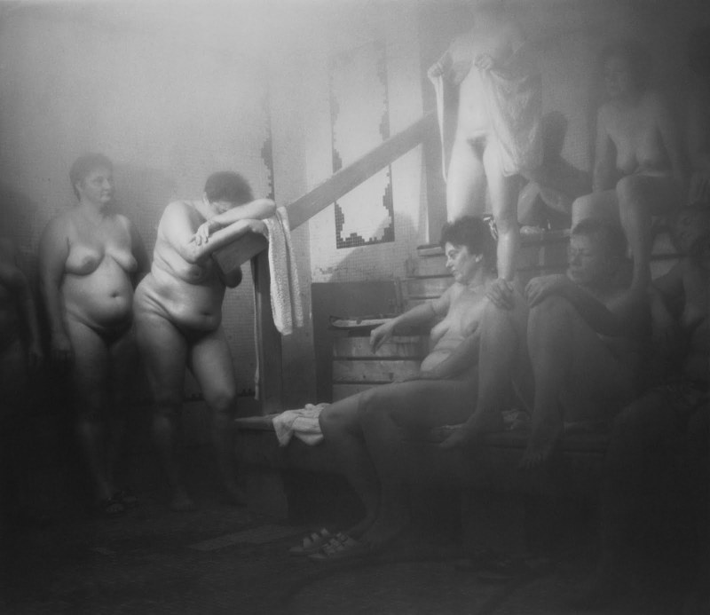 Naked women in the Soviet bathhouse