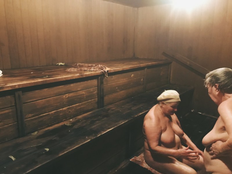 Naked Soviet women in the bathhouse