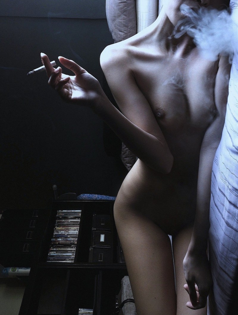 Erotic photo shoot smoking