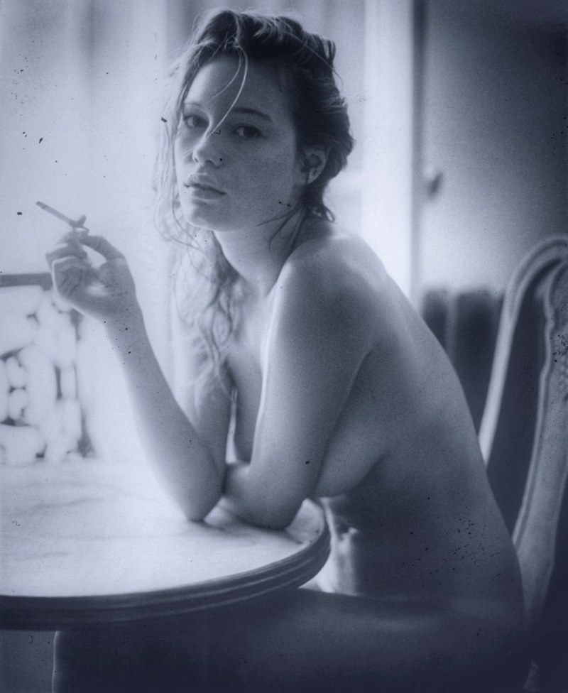 Erotic photo shoot smoking