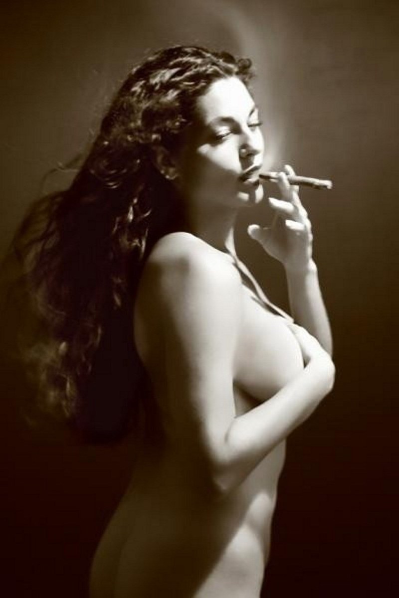 Erotic photo shoot smoking