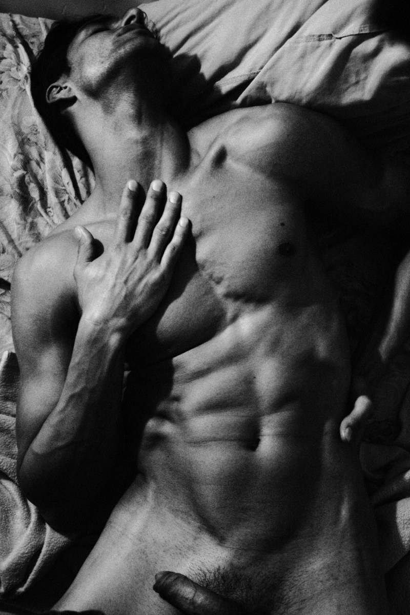 Young beautiful naked guy