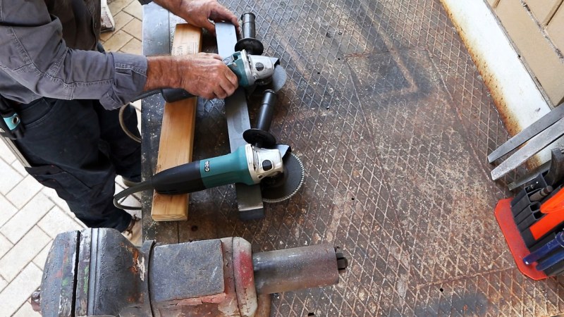 Storage of grinding machine in the garage