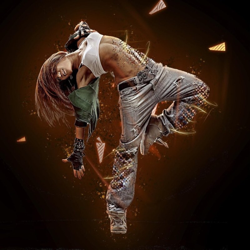 Hip hop dance guy and girl