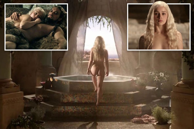 Emilia Clark photo hot bed scenes, boobs and pussies