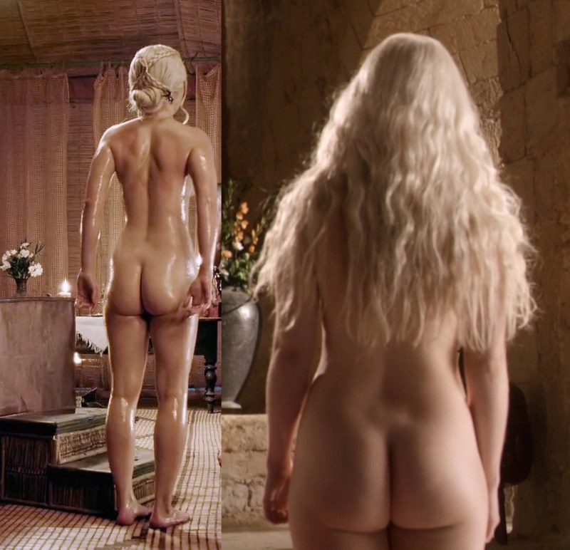 Naked Emilia with letters