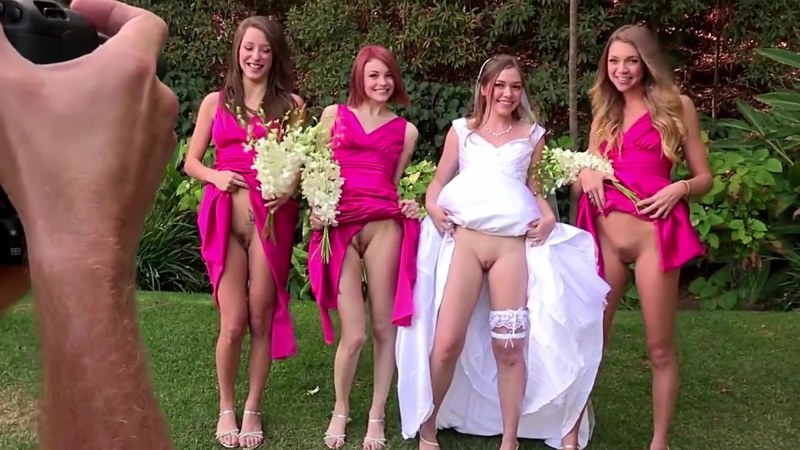 Girlfriend of the bride without panties