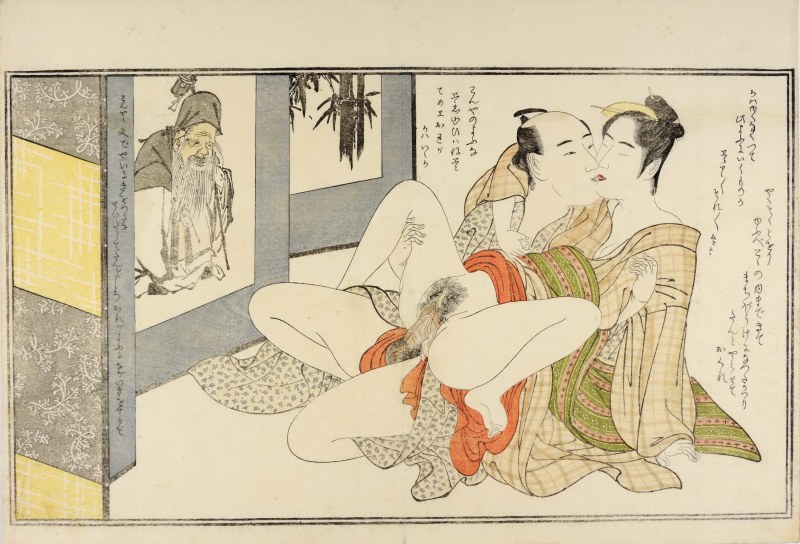 Japanese pornographic engraving anal