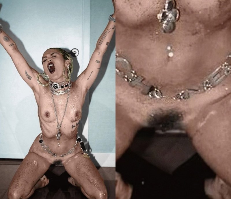 Miley Cyrus Naked at a concert