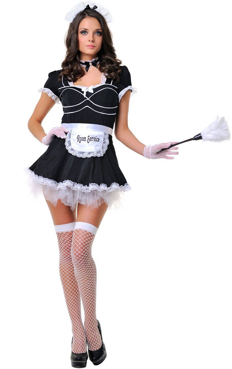 Naked maids in tights