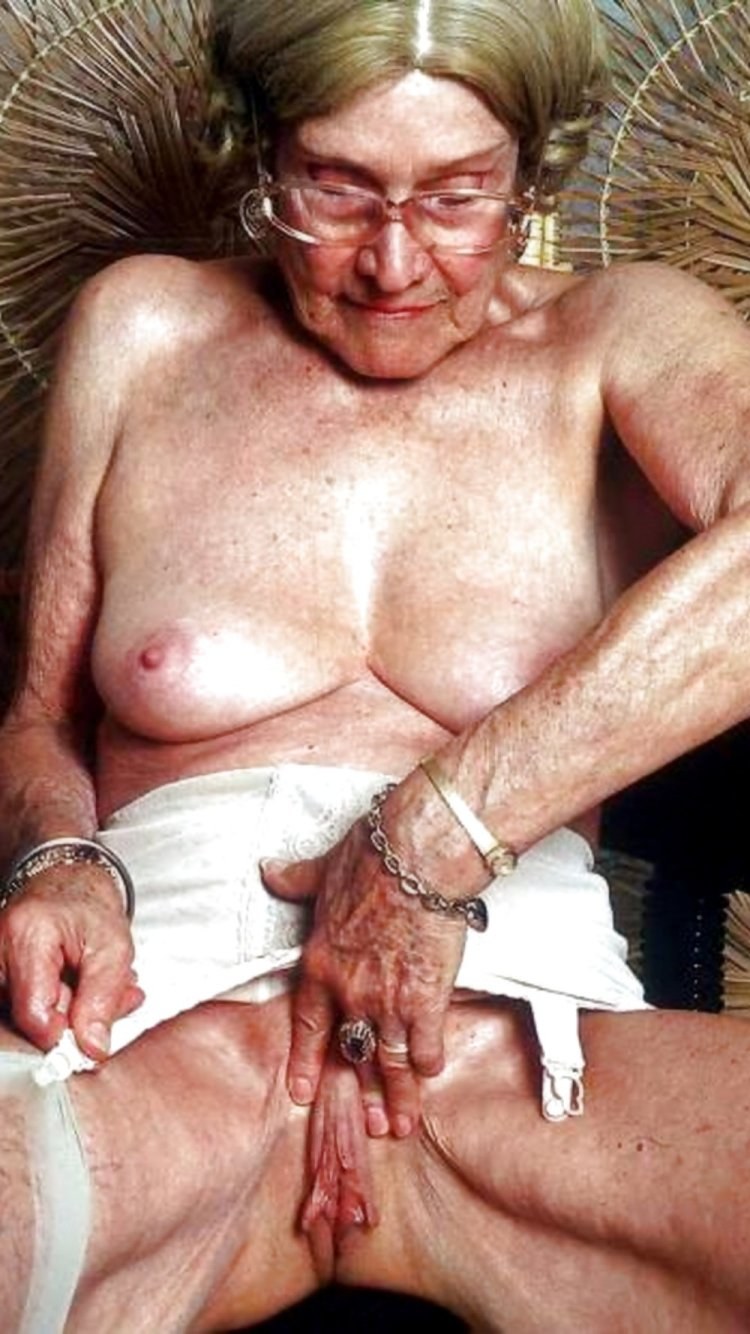 Old woman with a large clitoris
