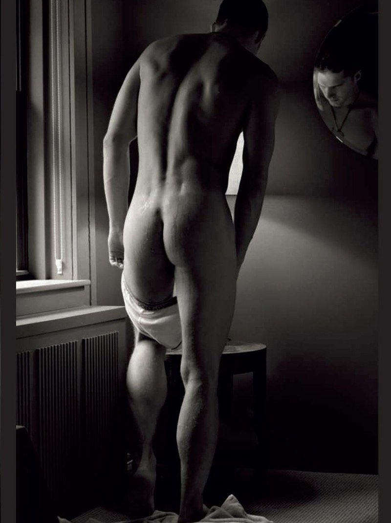 Naked man 18 years old with a press