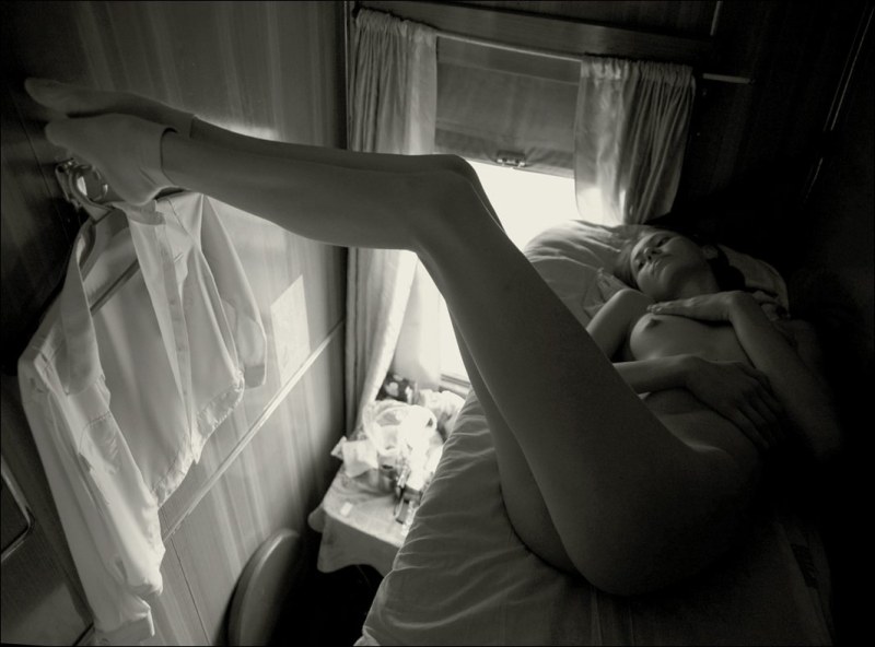 Kiselev Pavel on a train