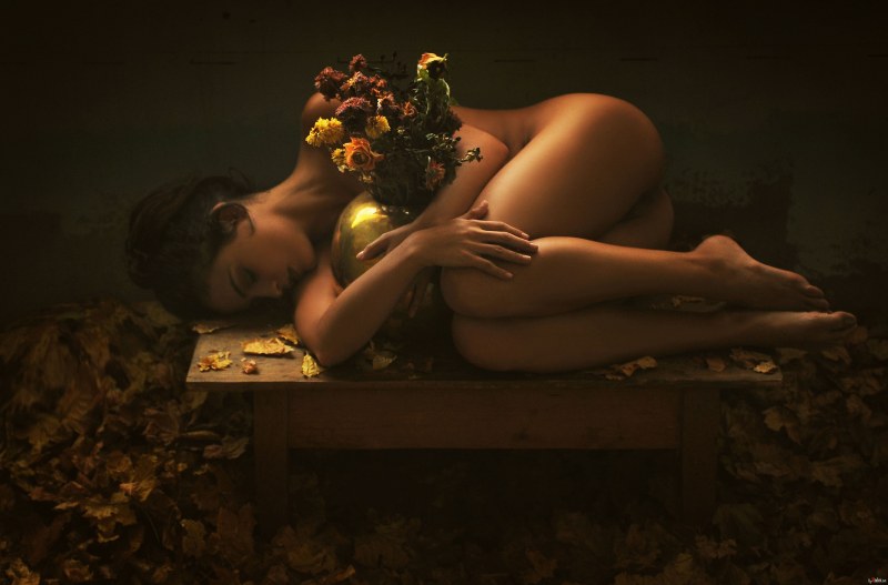 Professional photo shoot in the style of nude