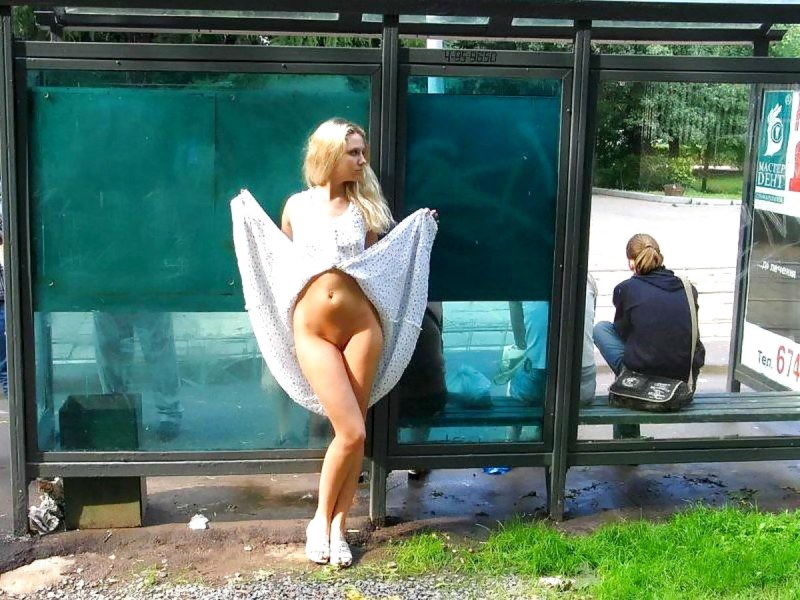 Girls without panties on the street