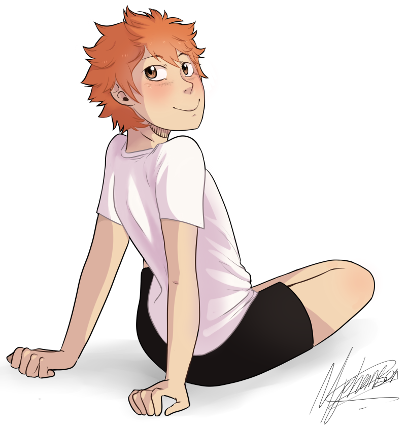 Hinata Shoyo in a maid dress