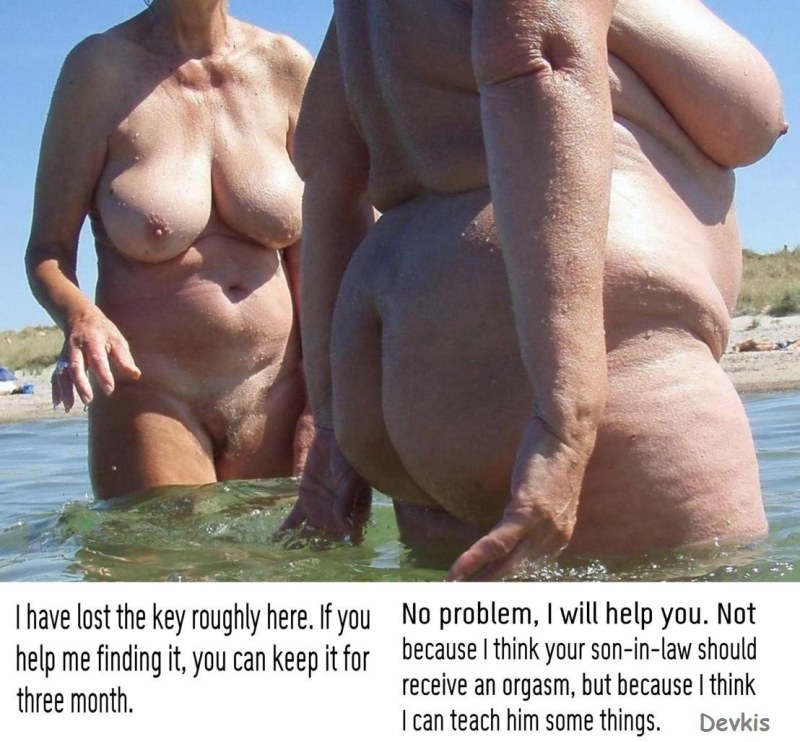 Naked old grandmas on the beach