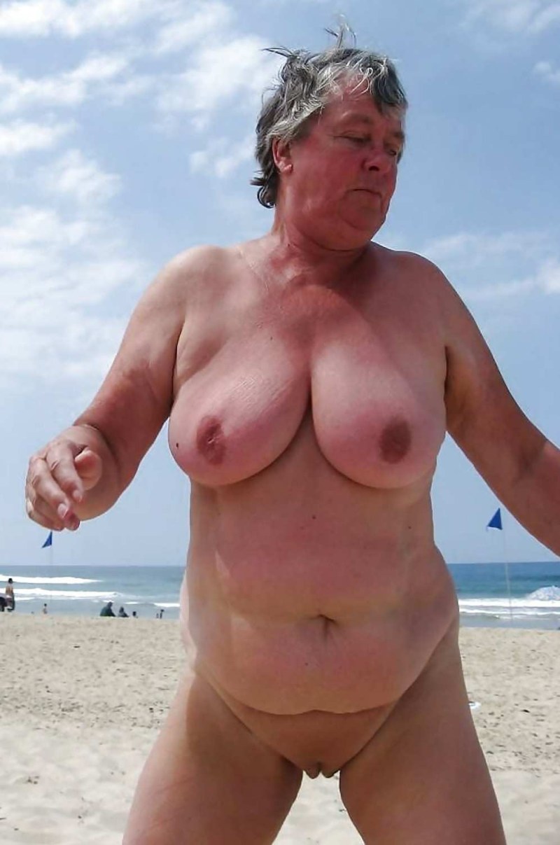 Juicy old women on the beach